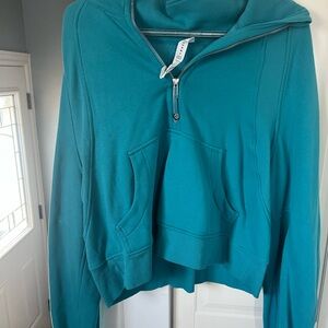 Teal Women's Half-Zip Hoodie